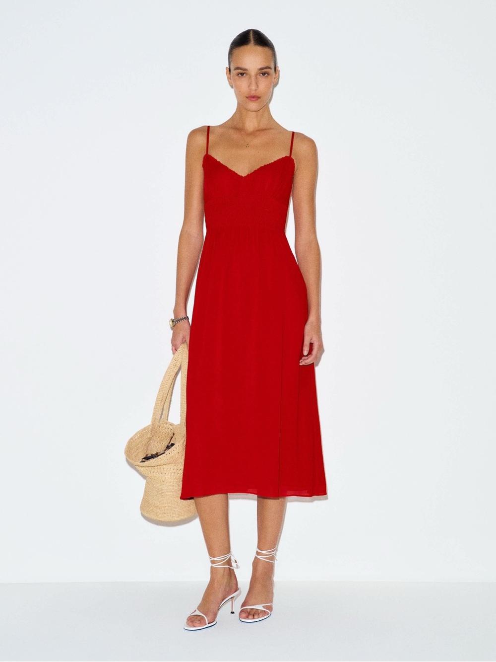 NWT Reformation Eugenia Dress in red